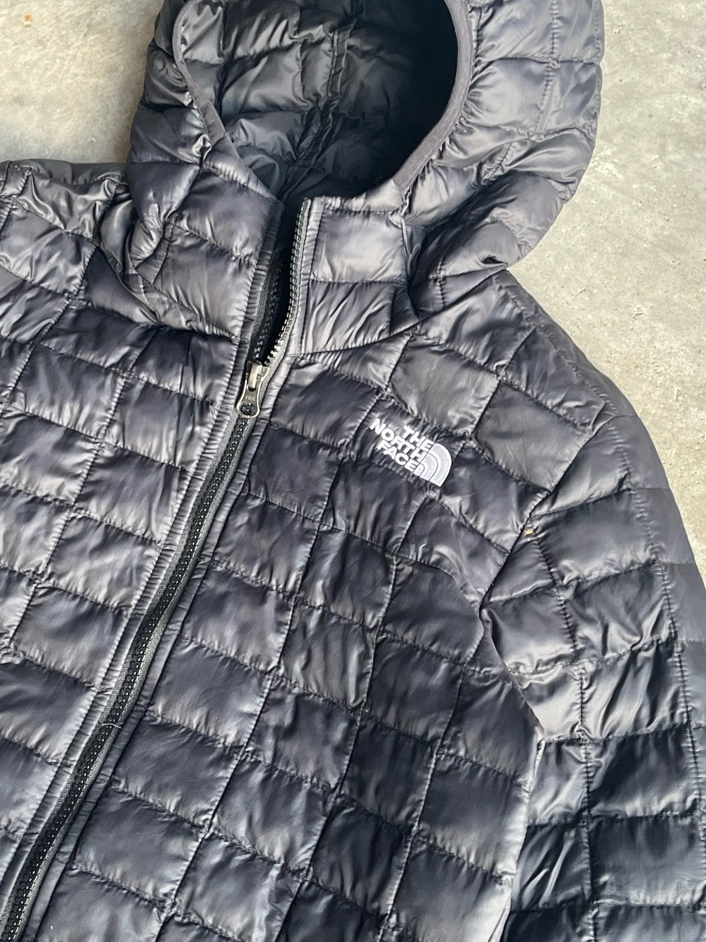 The North Face Kids Black Quilted Hooded Puffer Jacket